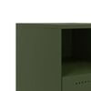 vidaXL Bedside Cabinet Set of 2 Olive Green Cold-rolled Steel Nightstand