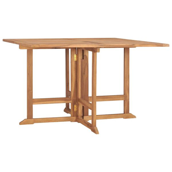 vidaXL Outdoor Dining Set Natural Teak Solid Teak Wood Medium Foldable