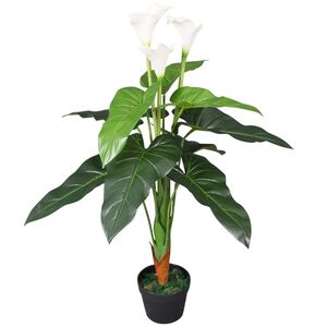 vidaXL Artificial Plant White, Green