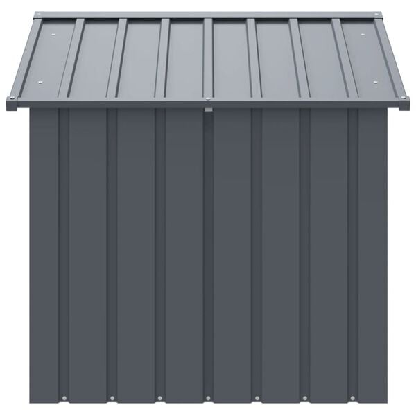 vidaXL Dog House Black Galvanized steel 46.1x40.6x40.2 in Dog House