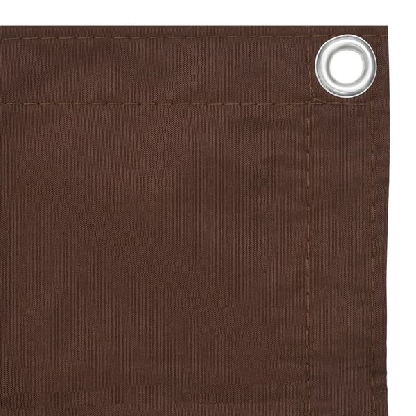 vidaXL Balcony Screen Brown 47.2x196.9" Oxford Fabric