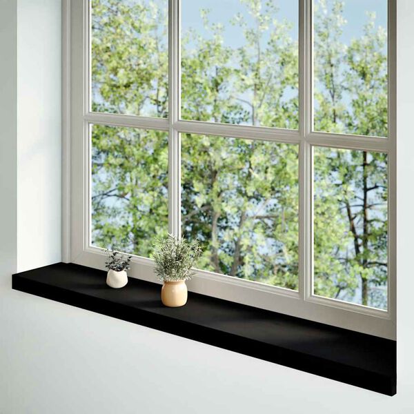 vidaXL Window Sills 2 pcs Dark Brown 43.3x7.9x0.8" Solid Wood Oak