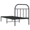 vidaXL Bed Frame Black Powder-Coated Steel Small Single Durable