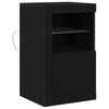 vidaXL LED Sideboard Black Oak 16.14 x 14.57 x 26.38 in