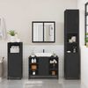 vidaXL Bathroom Furniture Set Black Engineered wood Medium