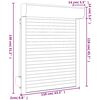 vidaXL Roller Shutter Aluminium 43.3x51.2" White