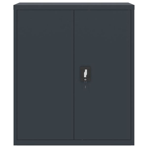 vidaXL File Cabinet Anthracite Steel 41.3in Height-Adjustable Shelves