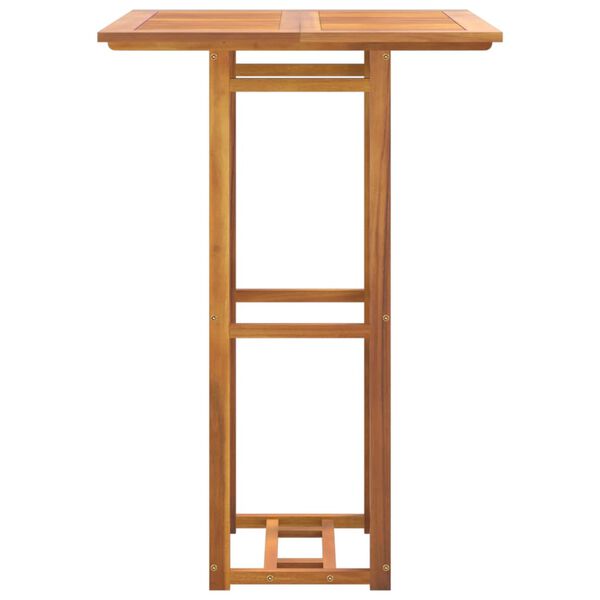 vidaXL Bistro Table Natural Solid Acacia wood Tall Simple Square