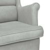 vidaXL Armchair Light Grey Velvet (100% polyester), plywood Medium