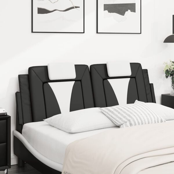 vidaXL Headboard Cushion Black and White