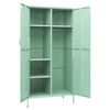 vidaXL Wardrobe Mint Steel 35.4 x 19.7 x 70.9 in Modern Mint Wardrobe