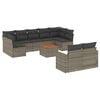 vidaXL Garden Sofa Set Grey PE Rattan Large Modular Garden Sofa Set