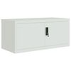 vidaXL File Cabinet Light Grey Powder-coated Steel Large File Cabinet