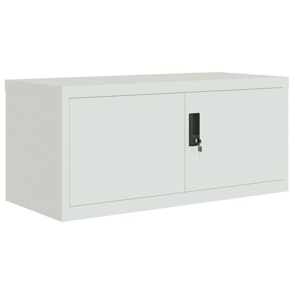 vidaXL File Cabinet Light Grey Powder-coated Steel Large File Cabinet