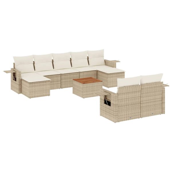 vidaXL Garden Sofa Set Beige