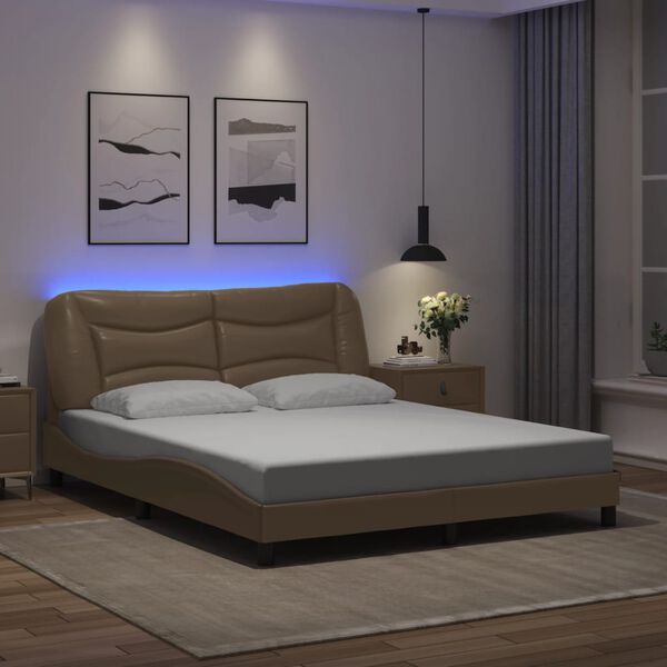vidaXL Bed Frame Cappuccino