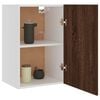 vidaXL Hanging Cabinet Brown oak Engineered wood, glass Medium