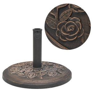 vidaXL Parasol Base Bronze Resin, Steel Standard Decorative Inlays