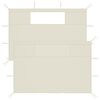 vidaXL Gazebo Sidewalls with Windows 2 pcs Cream
