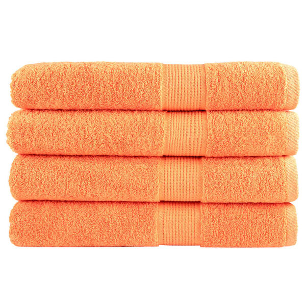 vidaXL Towel Set of 4 Orange 100% cotton XXL Towel Rectangular