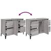 vidaXL Sink Cabinet Grey Sonoma Engineered Wood, Metal Sink Cabinet