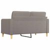 vidaXL 2-Seater Sofa Taupe Polyester Fabric, Metal, Textilene 2-Seater