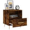 vidaXL Bedside Cabinet Smoked Oak Engineered wood, iron 15.7x13.8x18.7 in