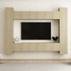 vidaXL TV Cabinet Sonoma Oak Engineered Wood Medium TV Cabinet