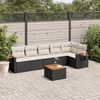 vidaXL Garden Sofa Set Black, Cream White