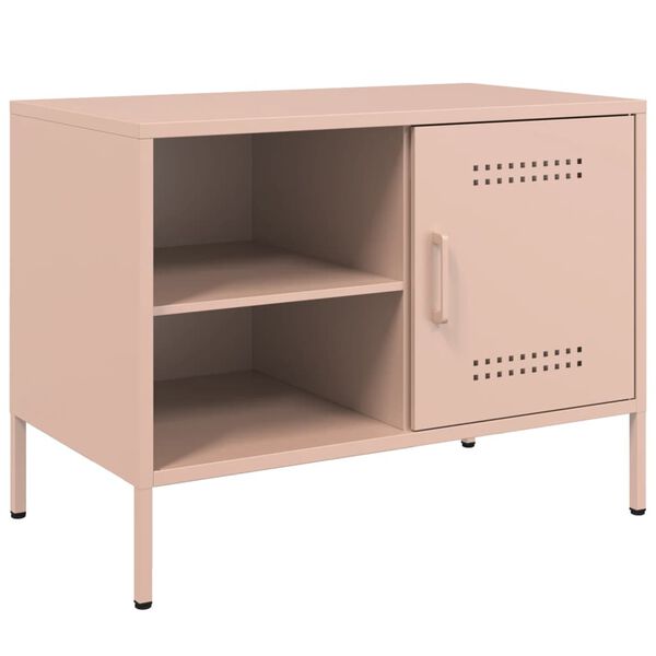 vidaXL TV Cabinet Pink Steel 26.8 x 15.4 x 19.9 in TV Cabinet