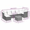 vidaXL 8 Piece Garden Sofa Set with Cushions Grey Poly Rattan