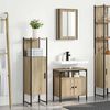 vidaXL Bathroom Furniture Set with Shelf 3 pcs Brown Engineered wood