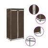 vidaXL Wardrobe Brown Iron frame with fabric cover Medium Wardrobe