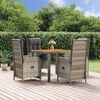 vidaXL Garden Dining Set Grey, Dark Grey