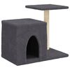 vidaXL Cat Tree Dark Grey Engineered wood, plush, sisal Durable Cat Tree