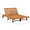 vidaXL Sun Lounger Anthracite Solid acacia wood, fabric (100% polyester)