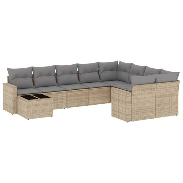vidaXL Garden Sofa Set Beige