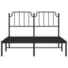 vidaXL Bed Frame Black Powder-coated steel Double Bed Frame