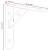 vidaXL Shelf Bracket Silver Stainless Steel Standard