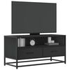vidaXL TV Cabinet Black Engineered wood, metal 31.5 x 13.6 x 15.7 in