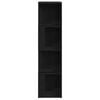 vidaXL Corner Shelves Black Oak 12.99 x 12.99 x 51.97 in
