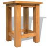 vidaXL End Table Oak Solid oak wood Compact Durable End Table