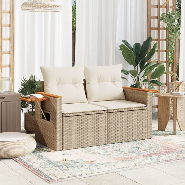 vidaXL Garden Sofa Beige