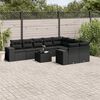 vidaXL Garden Sofa Set Black