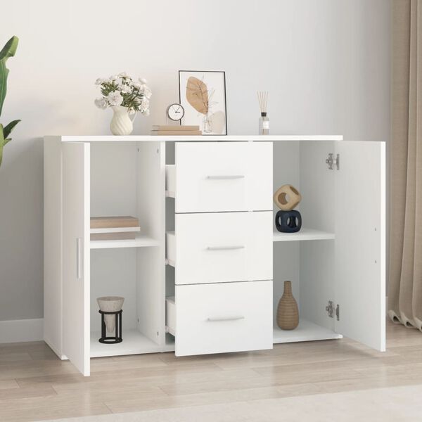 vidaXL Sideboard White Engineered wood Medium Sideboard Rectangular