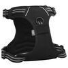 vidaXL Dog Harness Black Polyester L Adjustable Armrests Dog Harness