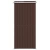 vidaXL Garden Shed Dark Brown Galvanized Steel Large Sliding Components