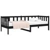 vidaXL Day Bed without Mattress Black 80 x 78.7 " Solid Wood Pine