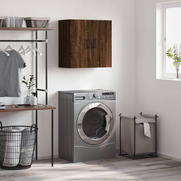 vidaXL Wall Cabinet Brown Oak Engineered Wood 23.6x12.2x23.6 in