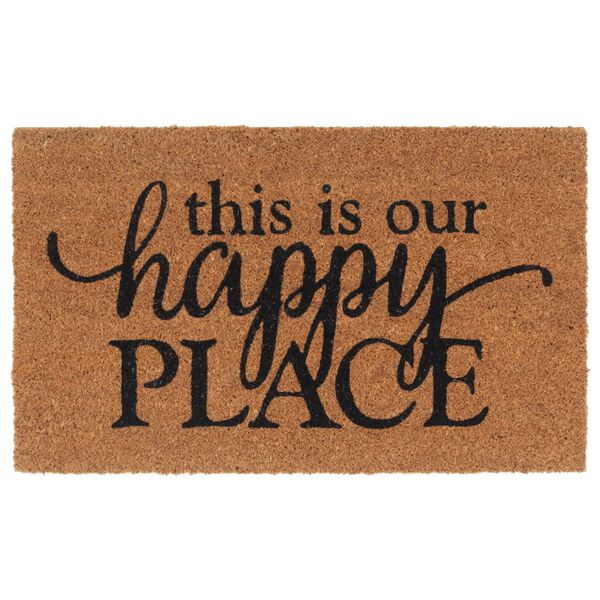 vidaXL Door Mat Natural Coir, PVC 17.7 x 29.5 in Non-slip Door Mat